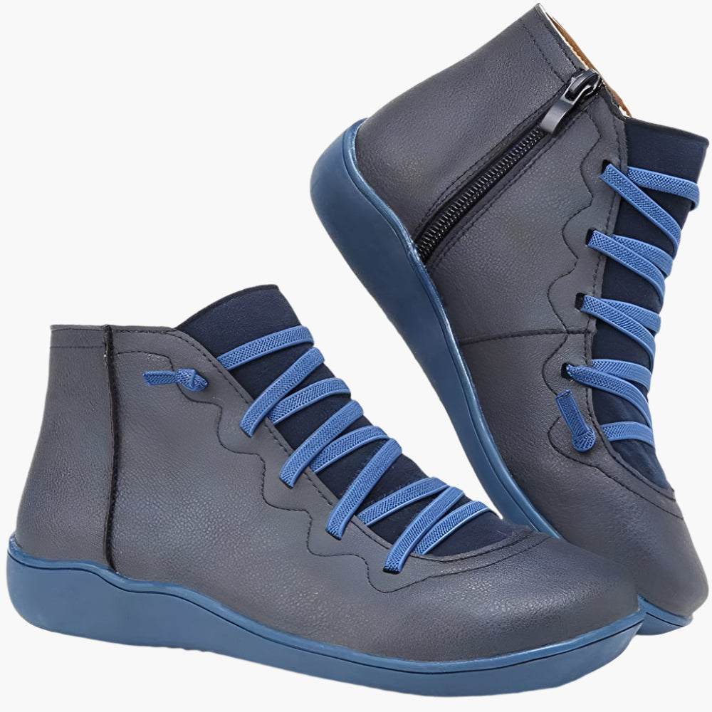 Botines de mujer confort estilo casual – Zapatos altos ideales para caminar y la temporada otoño-invierno