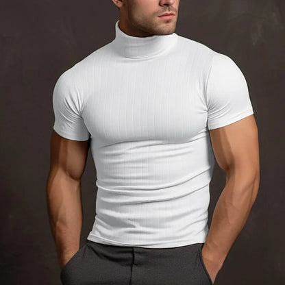 Damien - T-shirt Slim Fit avec Col Roulé