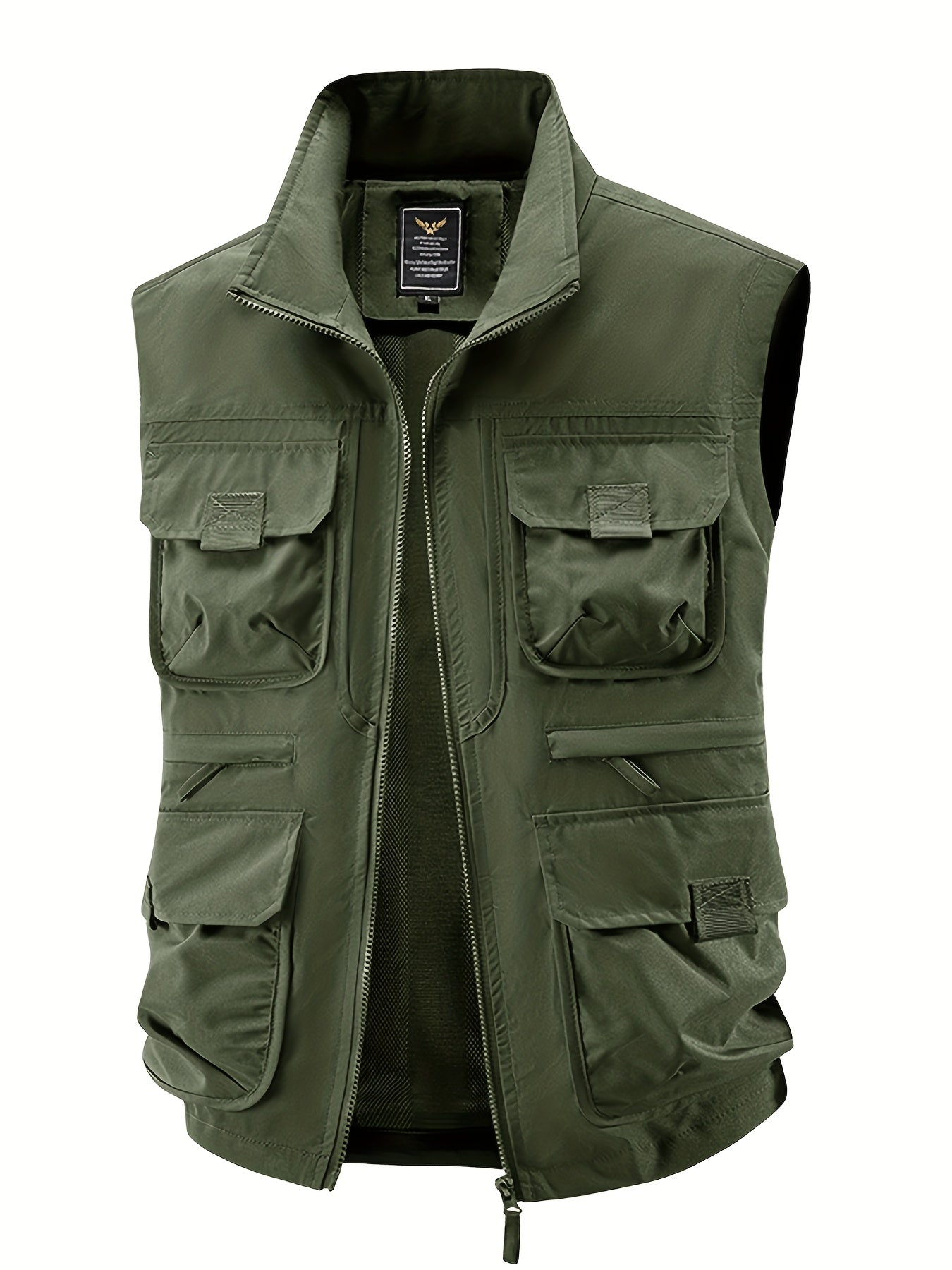 Gilet utilitaire sans manches pour homme style décontracté outdoor à poches multiples