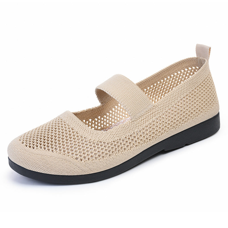 Damskie wygodne buty na pasku w stylu Mary Jane, oddychające, na co dzień