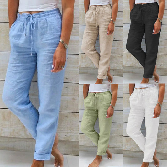 Pantalon Décontracté Femme Style Jogging Taille Élastique pour Loisirs et Quotidien