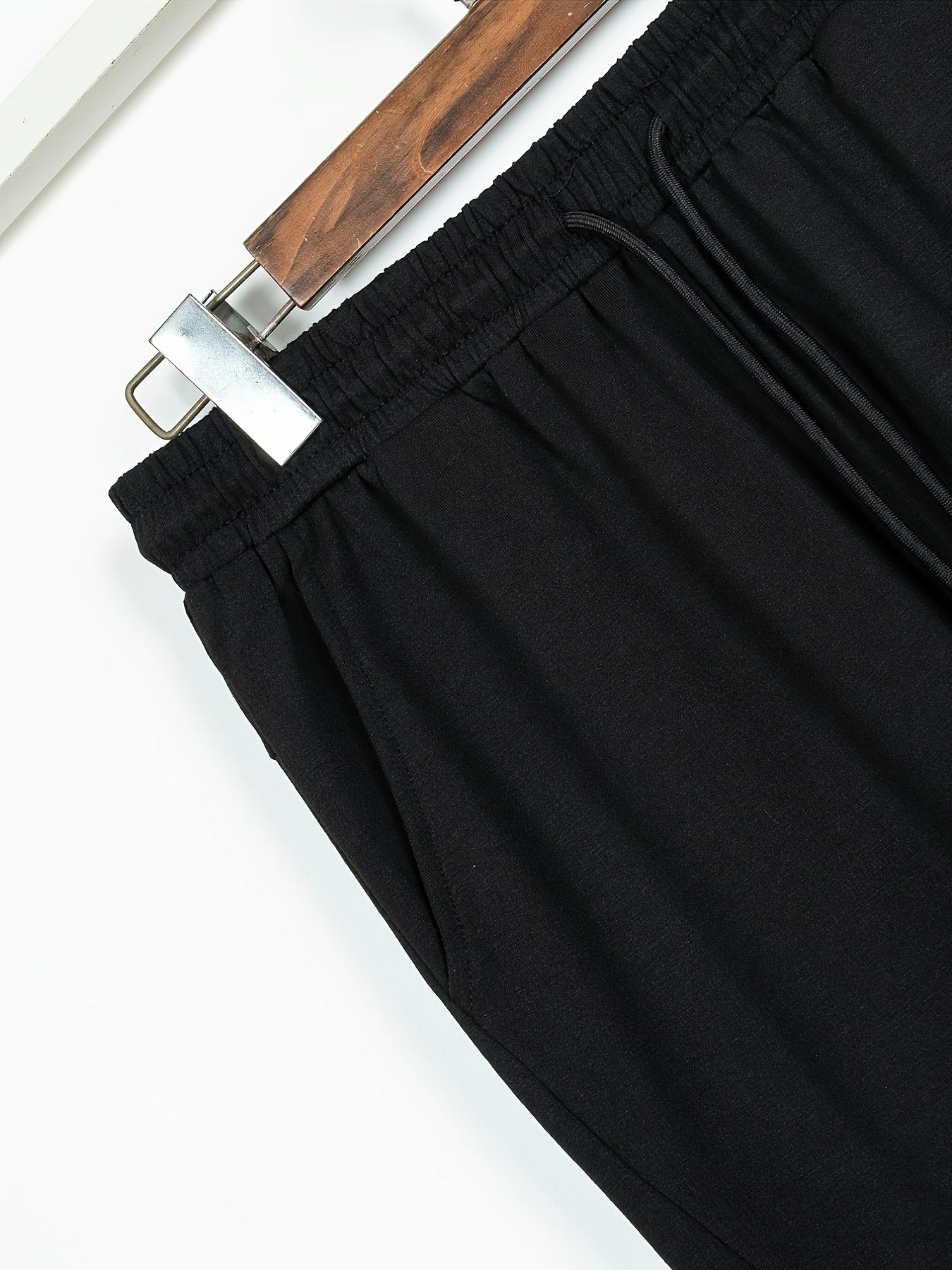 Ensemble Homme Pull Col Rond Texturé Blanc et Pantalon de Jogging Noir