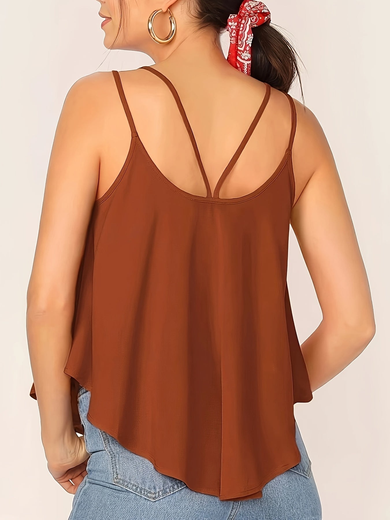Fließendes Damen-Top mit doppelten Trägern, casual-chic Stil