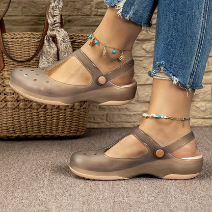 Sandalias cómodas para mujer estilo Mary Jane para actividades de verano - zapatos ligeros con tacón plano