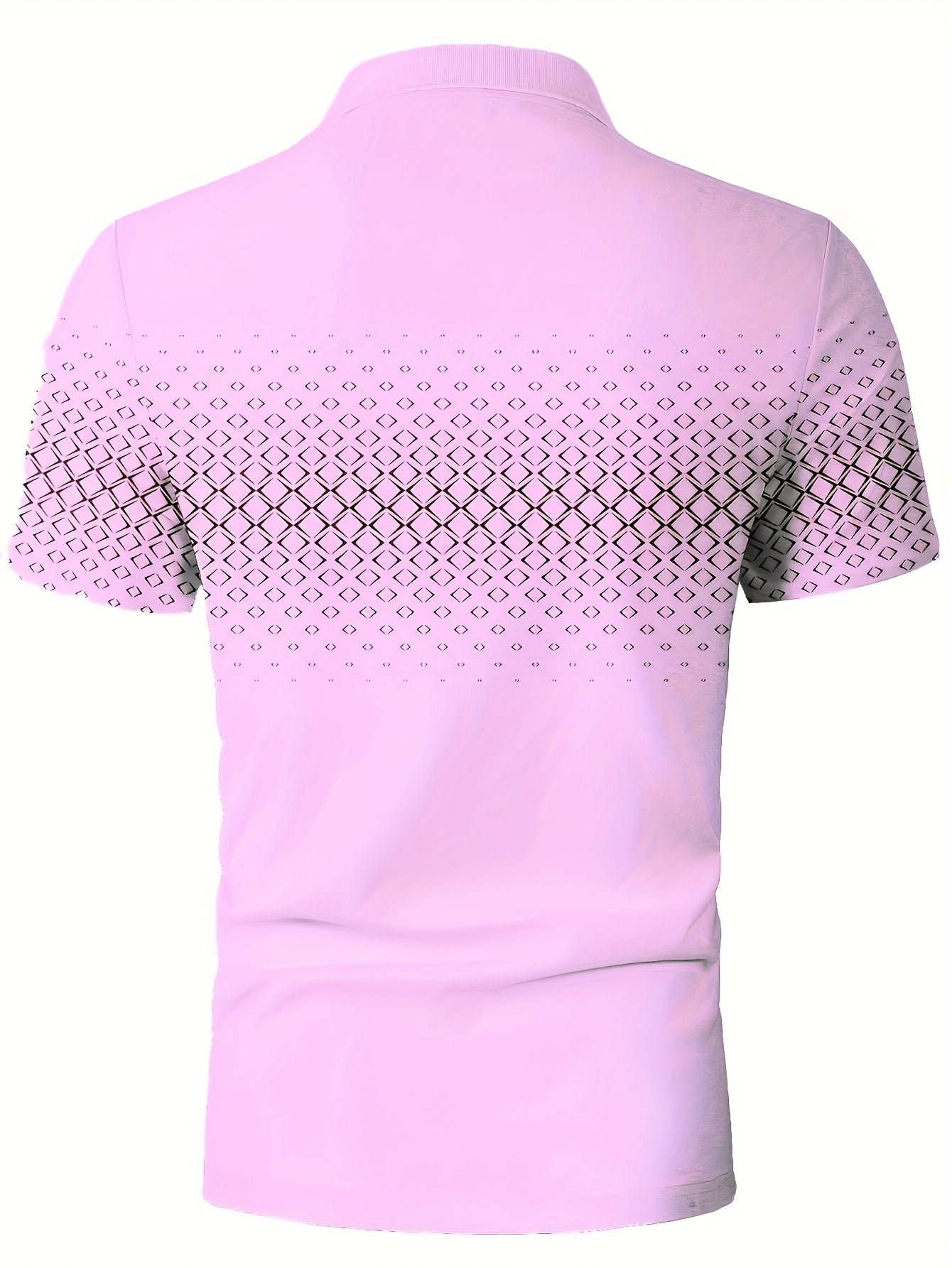 Polo Uomo Moda Casual con Motivo Geometrico per l'Estate