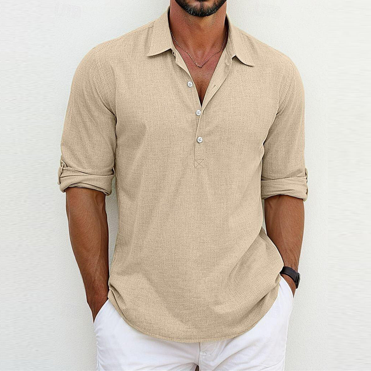 Robbie – Colorful Polo Collar Sweater for Men
