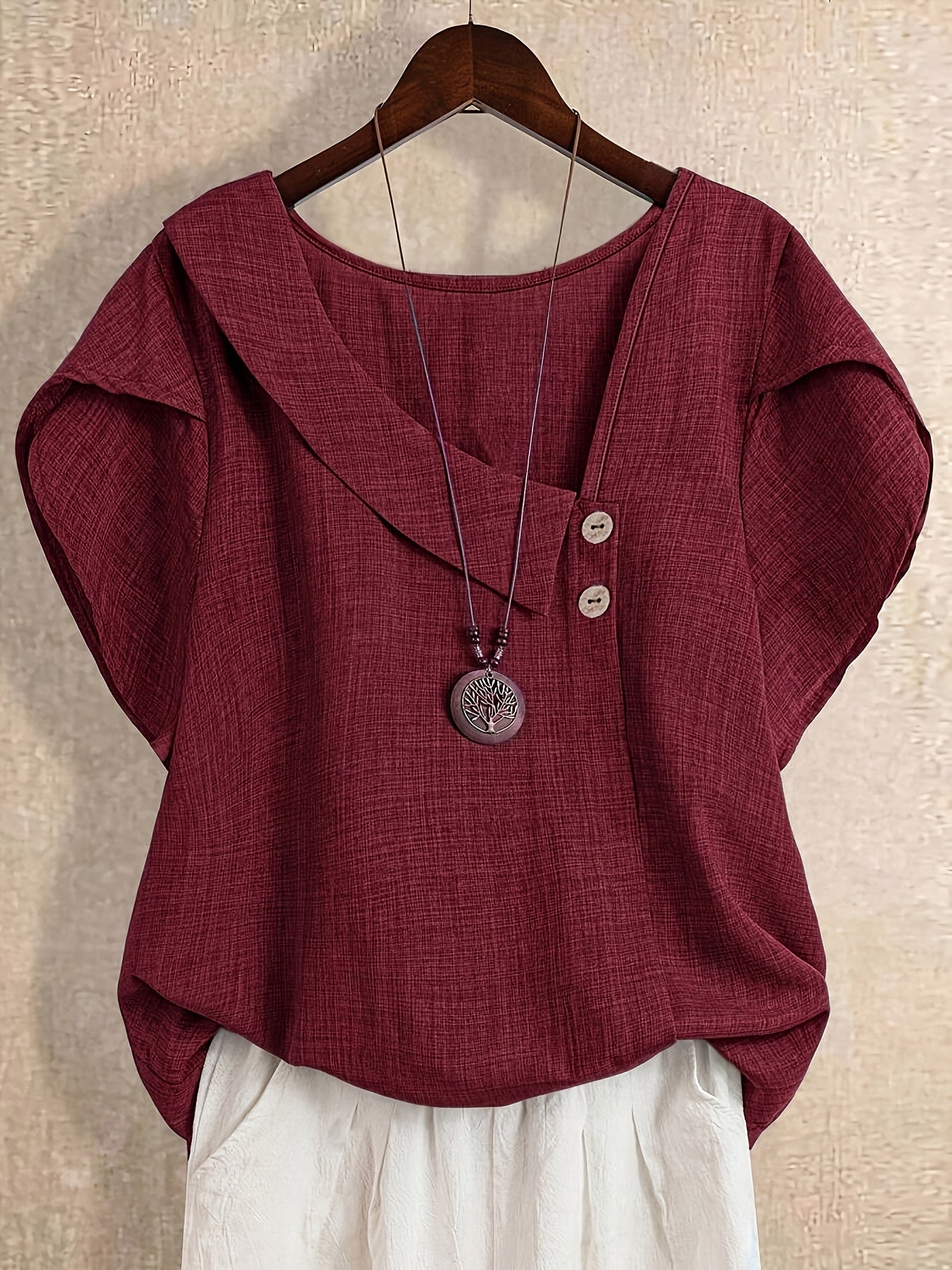 Blouse Tunique Femme Style Asymétrique Décontracté Élégant