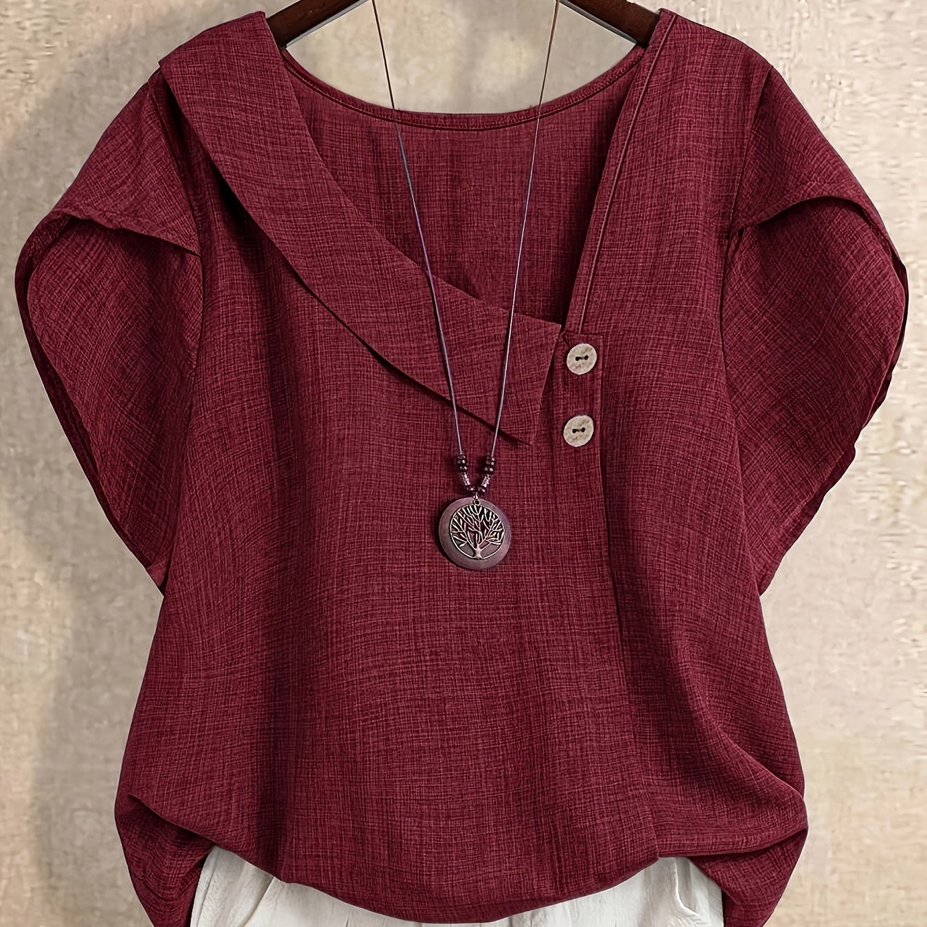 Blouse Tunique Femme Style Asymétrique Décontracté Élégant