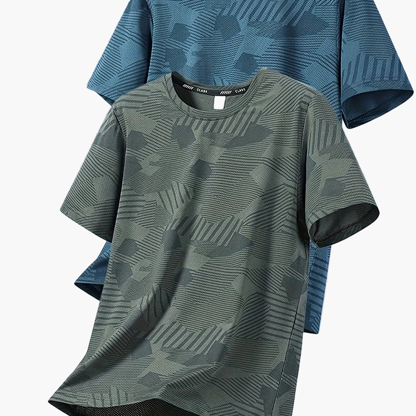 Atmungsaktives Herren-T-Shirt im tropischen Casual-Stil, kurzärmelig – 2er-Pack, ideal für den Sommer  