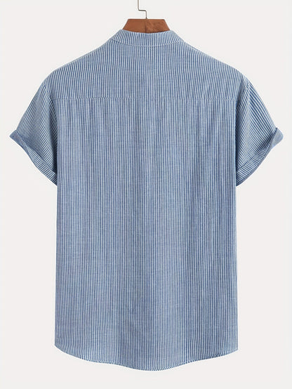 Chemise Henley à Manches Courtes pour Homme Style Décontracté Chic