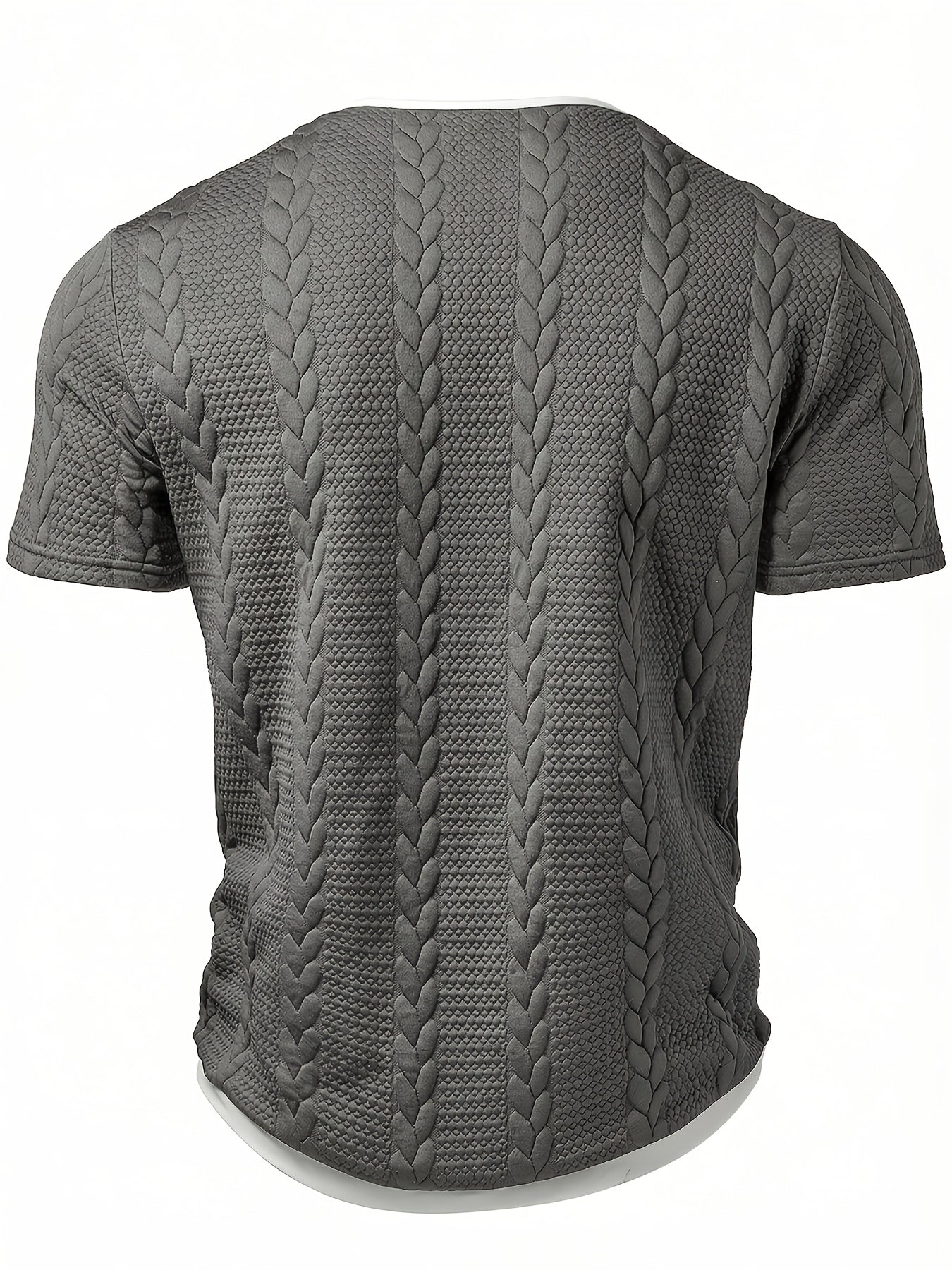 Herren-T-Shirt mit Rundhalsausschnitt, gedrehtes Design, lässig für Freizeit und Ausflüge  