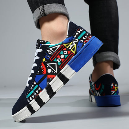 Herresneakers med urban grafisk stil til fritid og udendørs brug