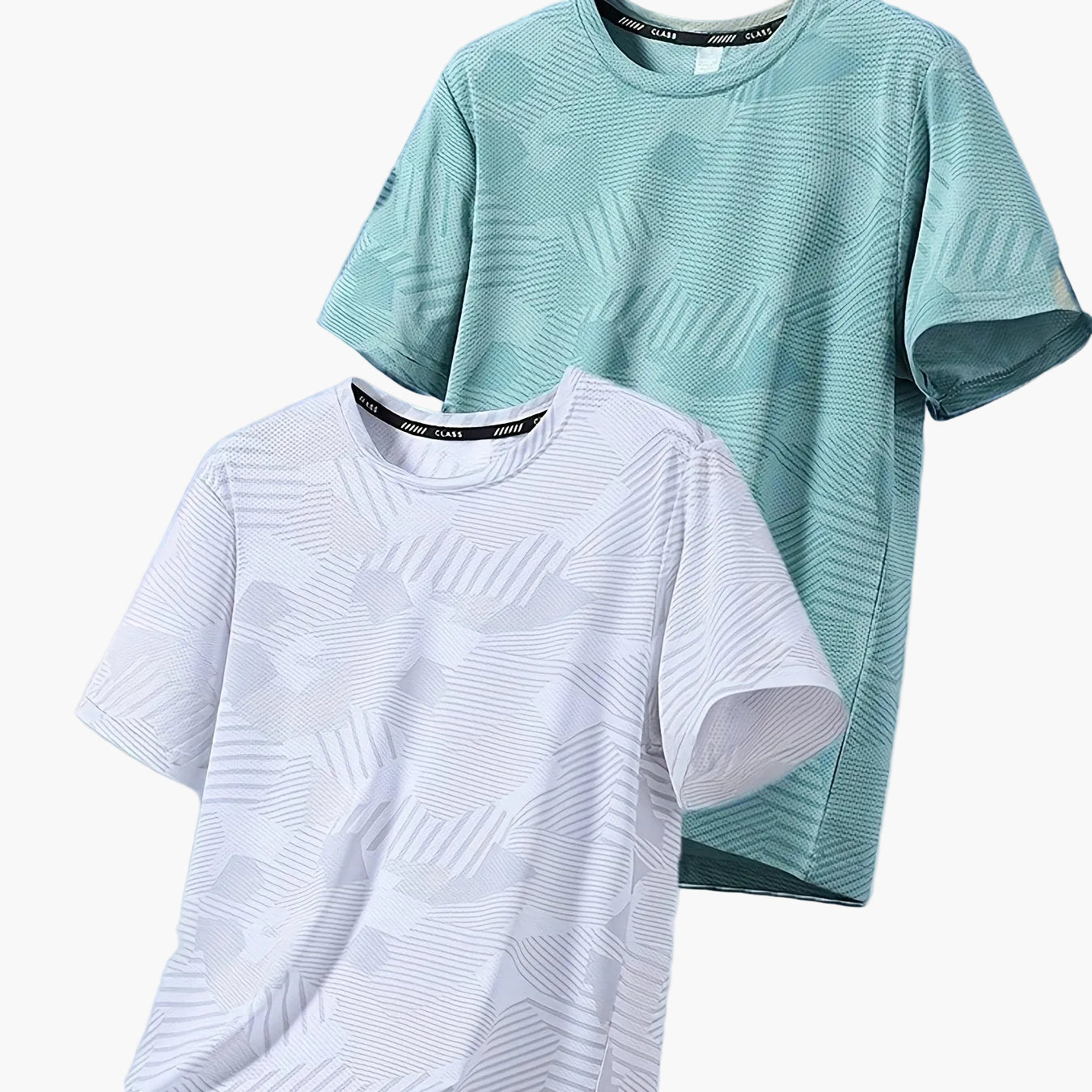 Atmungsaktives Herren-T-Shirt im tropischen Casual-Stil, kurzärmelig – 2er-Pack, ideal für den Sommer  
