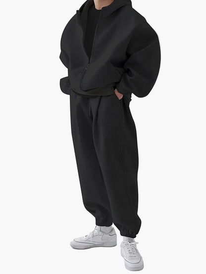 Ensemble de survêtement homme style décontracté sport avec capuche - idéal pour loisirs et sports d’automne hiver