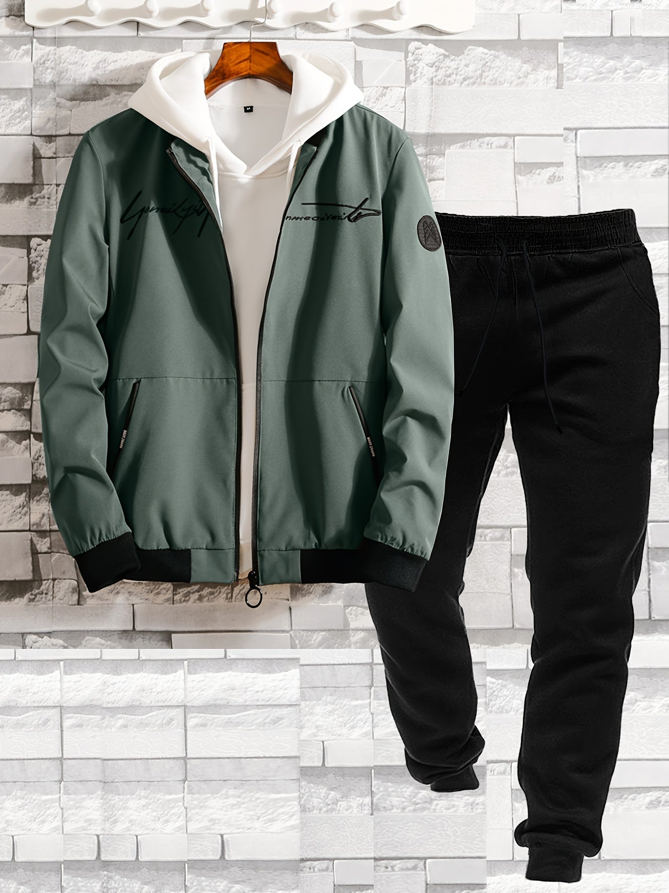Avslappnad baseballjacka för herr – Urban stil och vardaglig elegans