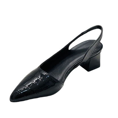 Damesschoenen met blokhak, casual stijl, puntige neus, elegant voor dagelijks gebruik en op kantoor