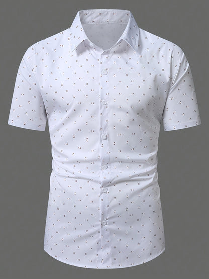 Chemise à manches courtes homme style casual imprimé élégant pour bureau ou sorties