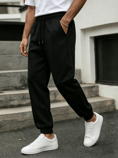 Pantalon de jogging homme coupe droite style urbain pour sport et détente