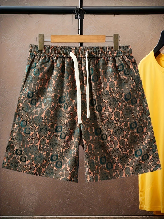 Short homme imprimé floral moderne style décontracté pour l'été
