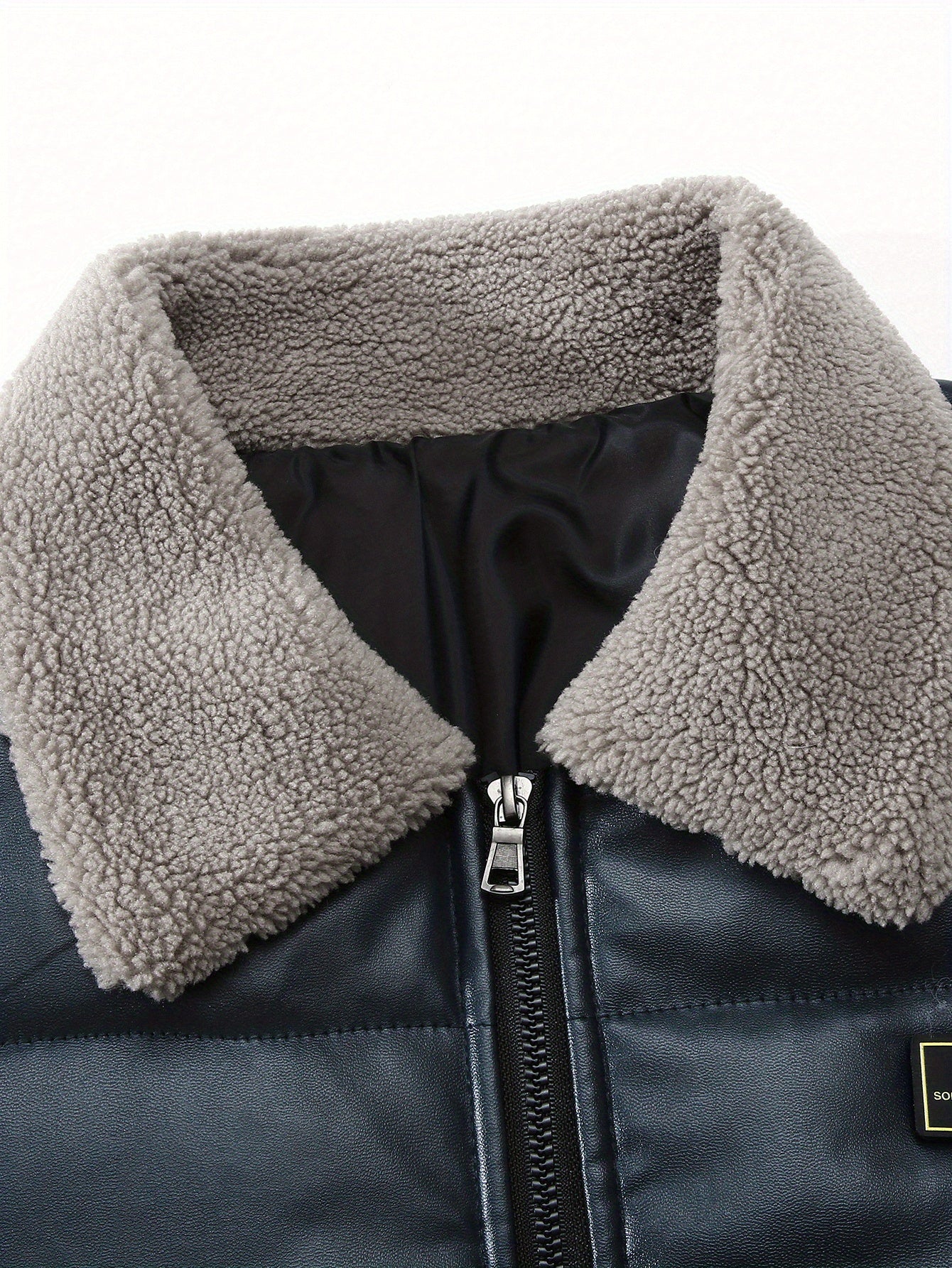 Blouson d'hiver homme style aviateur col mouton pour usage quotidien et urbain