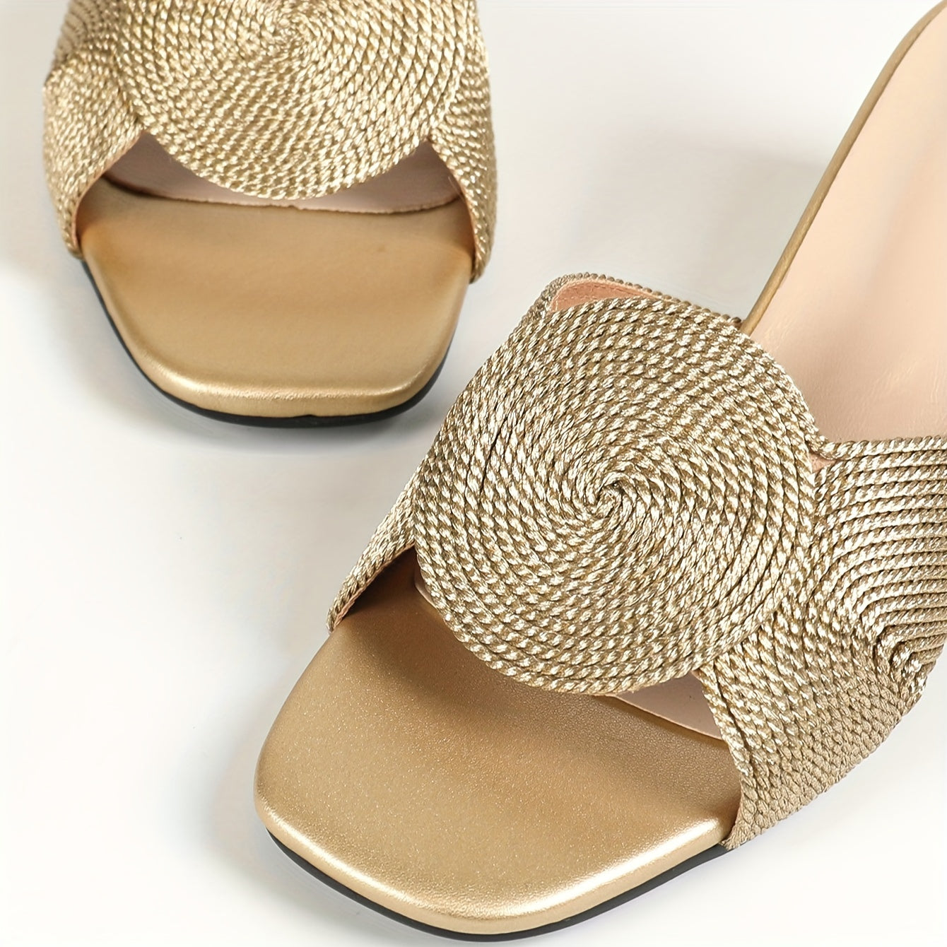 Sandales à talon bloc style élégant pour femme - Mules ouvertes bout carré, usage estival et habillé