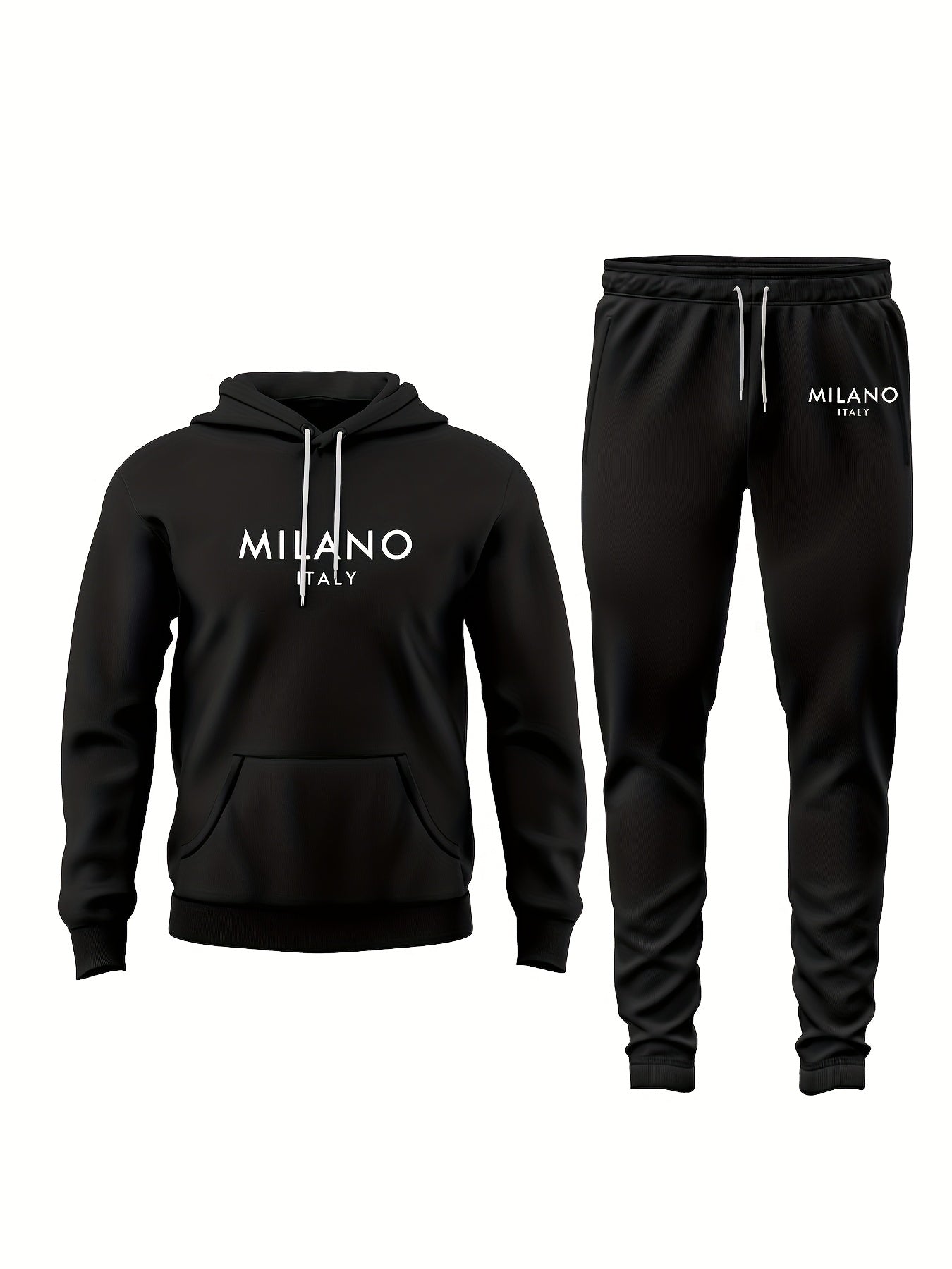 Survêtement à Capuche Homme MILANO ITALY – Ensemble Sweat et Jogging Style Urbain Décontracté