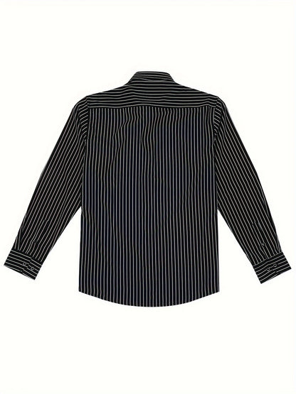 Chemise à rayures style décontracté pour homme – Idéale pour sorties et occasions décontractées