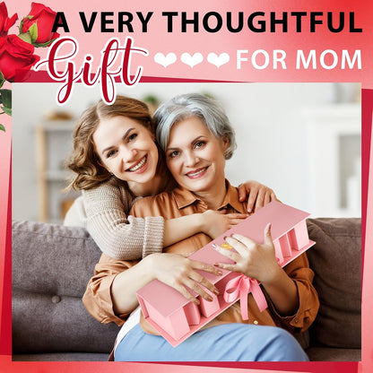 Cofanetto Regalo Fantasia Festa della Mamma Donna – Scatola Espositore Elegante con Scomparti Lettere e Cuore