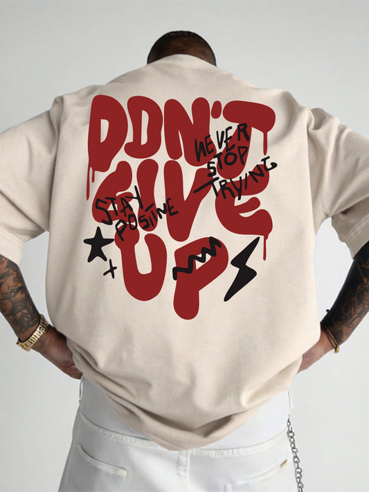 T-shirt homme streetwear motif graphique motivationnel pour usage quotidien