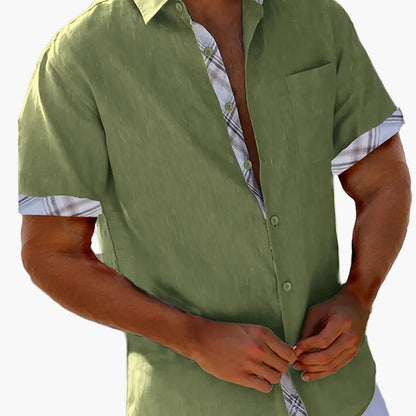 Chemise décontractée homme style plage à manches courtes – Look estival moderne
