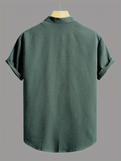 Camicia casual uomo maniche corte stile estivo – tendenza urbana e versatile