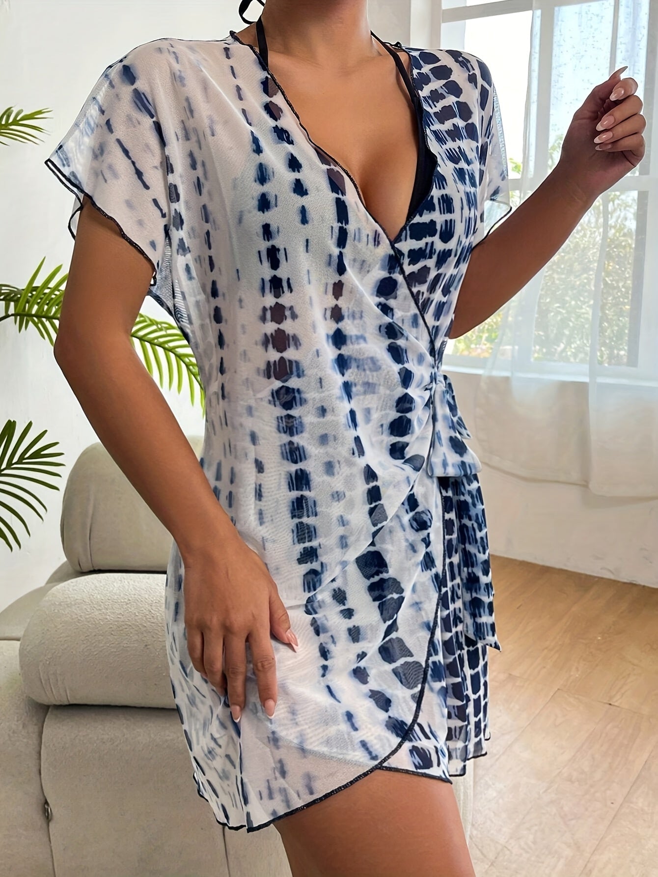 Robe portefeuille femme style plage chic – idéale pour vacances et sorties balnéaires