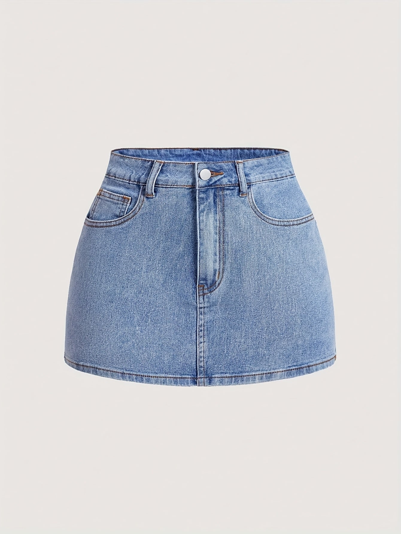 Short denim skirt with decorative bows for women, elegant and casual style