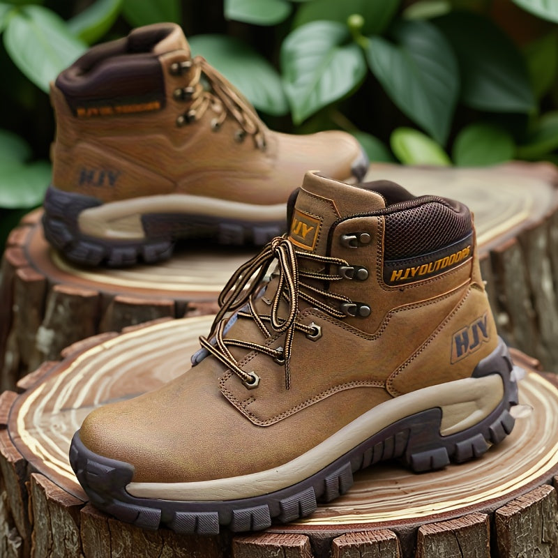 Bottes montantes homme style randonnée, lacets, semelle crantée, plusieurs coloris
