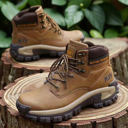 Bottes montantes homme style randonnée, lacets, semelle crantée, plusieurs coloris