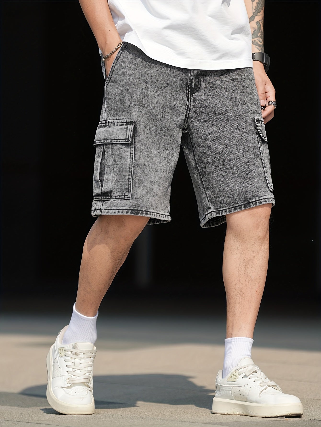 Short cargo casual da uomo stile urbano versatile