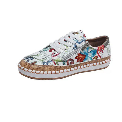 Baskets décontractées pour femme style floral brodé – Mode urbaine et confort quotidien