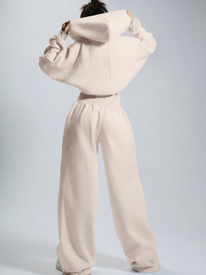 Combinaison pantalon femme à capuche, ample, taille marquée, fermeture éclair, couleurs variées