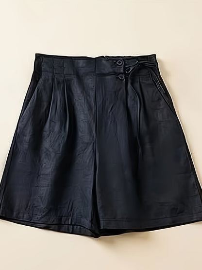 Shorts taille haute femme coupe ample style décontracté été