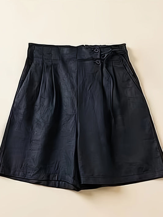 Shorts taille haute femme coupe ample style décontracté été