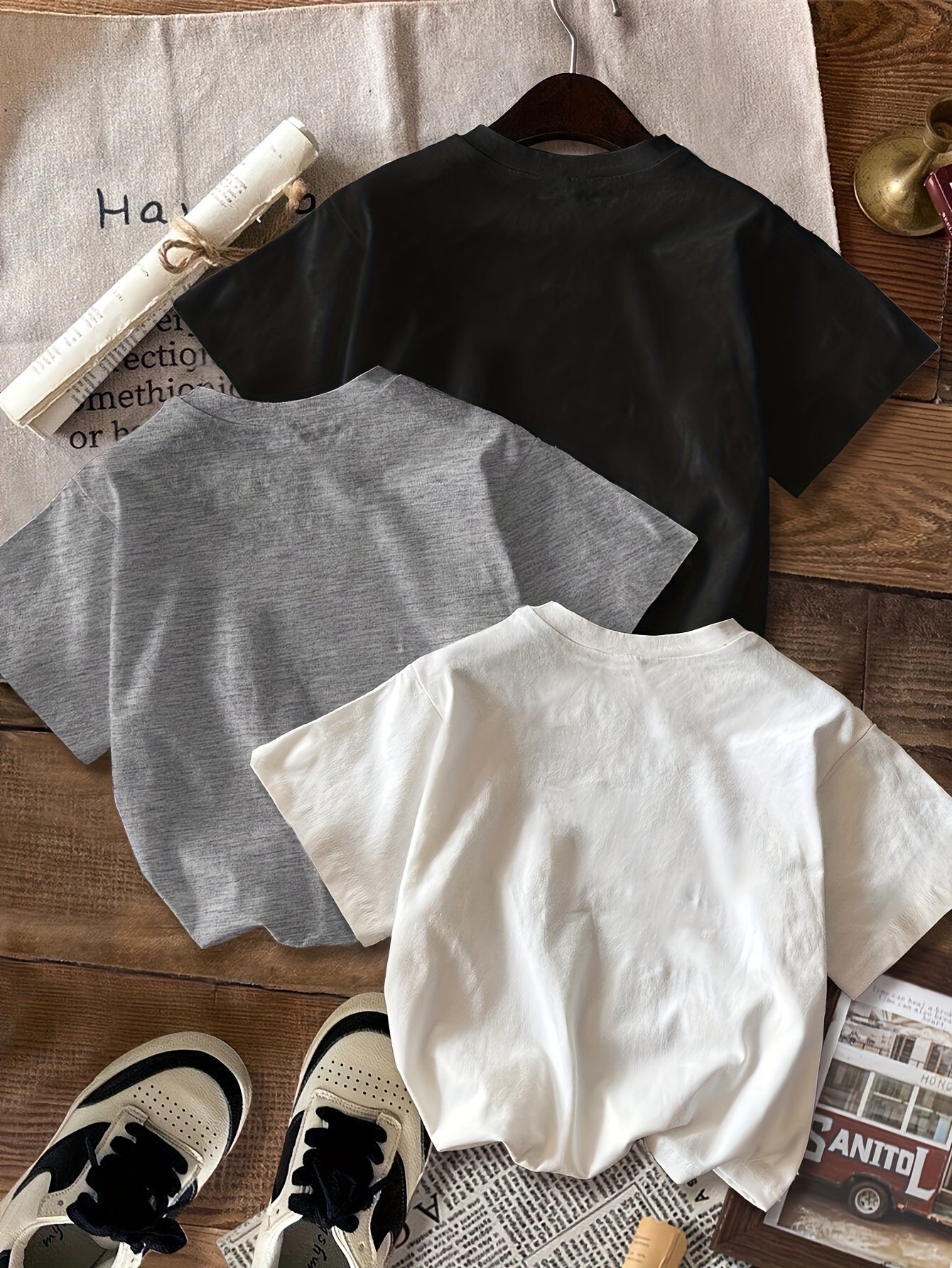 Lot de 3 t-shirts style universitaire imprimés villes pour femme - Casual tendance