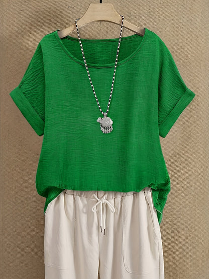 Blouse Décontractée Femme Manches Courtes Style Chic pour Été et Loisirs