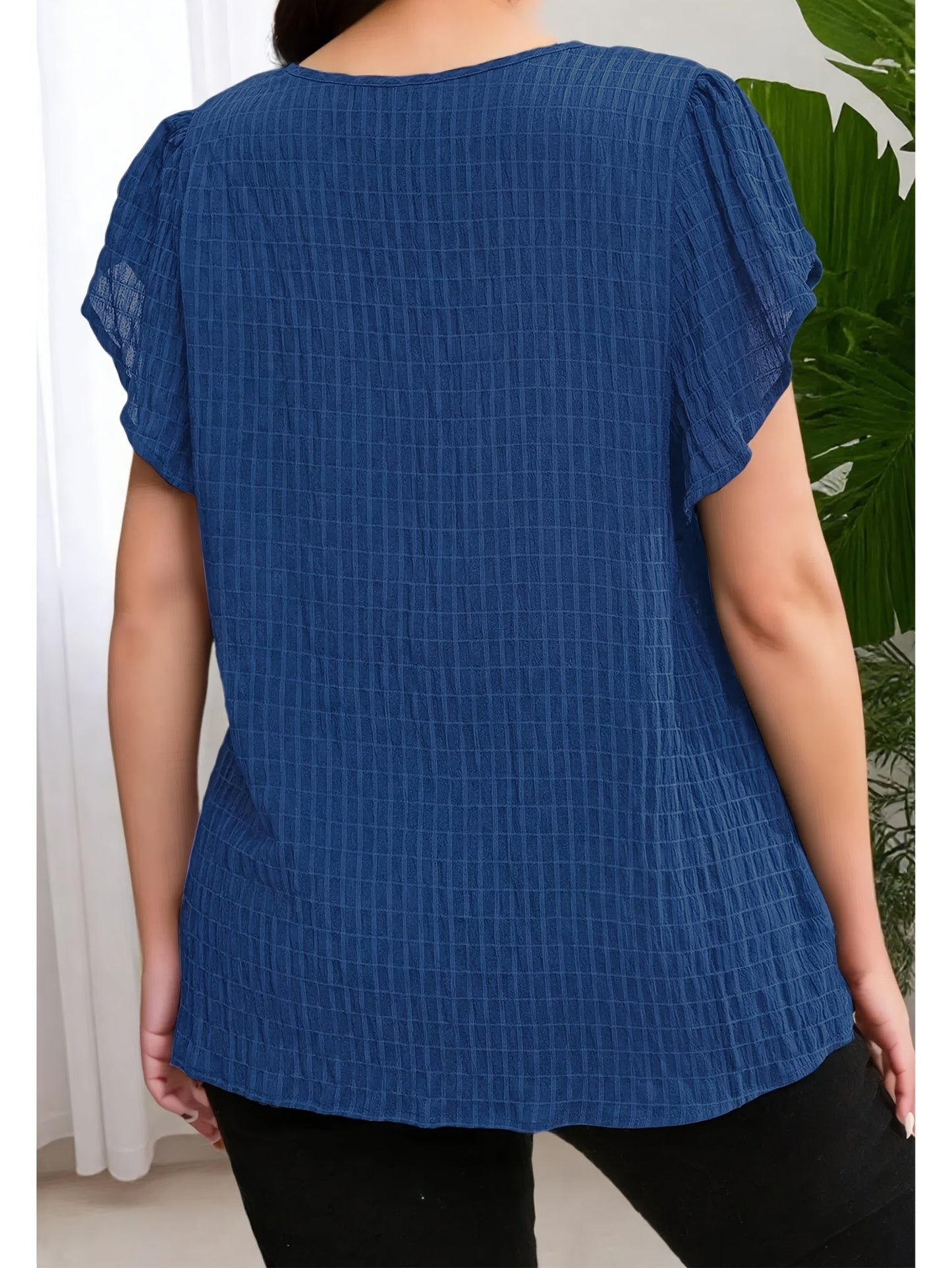 Elegant Women's Blouse with Butterfly Sleeves, Casual Style for Office or Outings