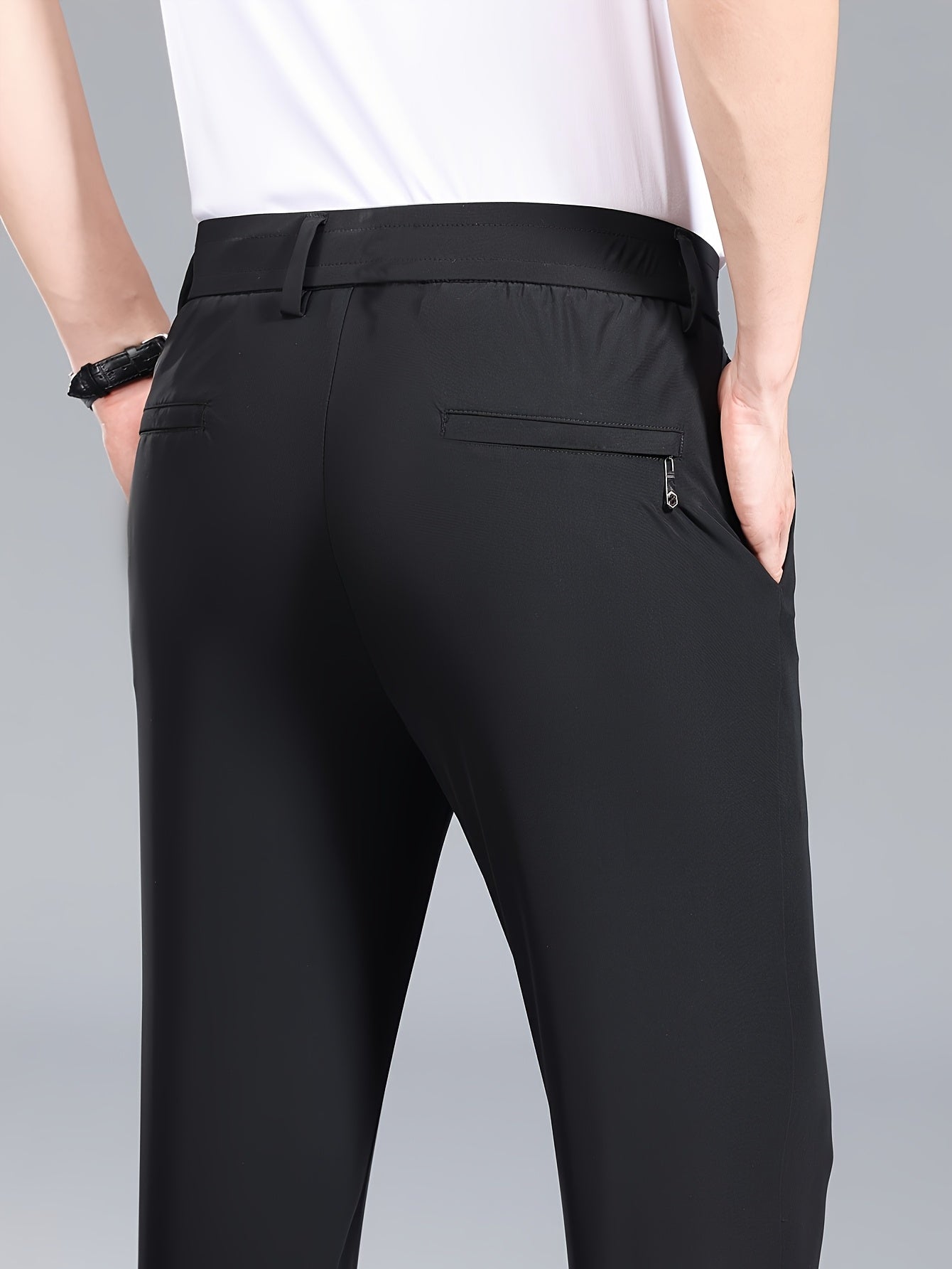 Pantalon de costume extensible pour homme style business – Confort ultime pour bureau et occasions formelles