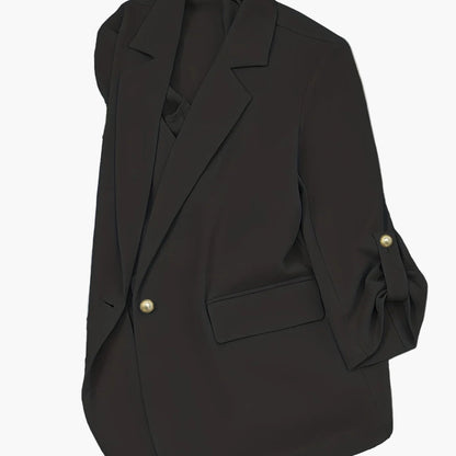 Blazer Femme Élégant Manches Longues Style Décontracté pour Bureau ou Sortie