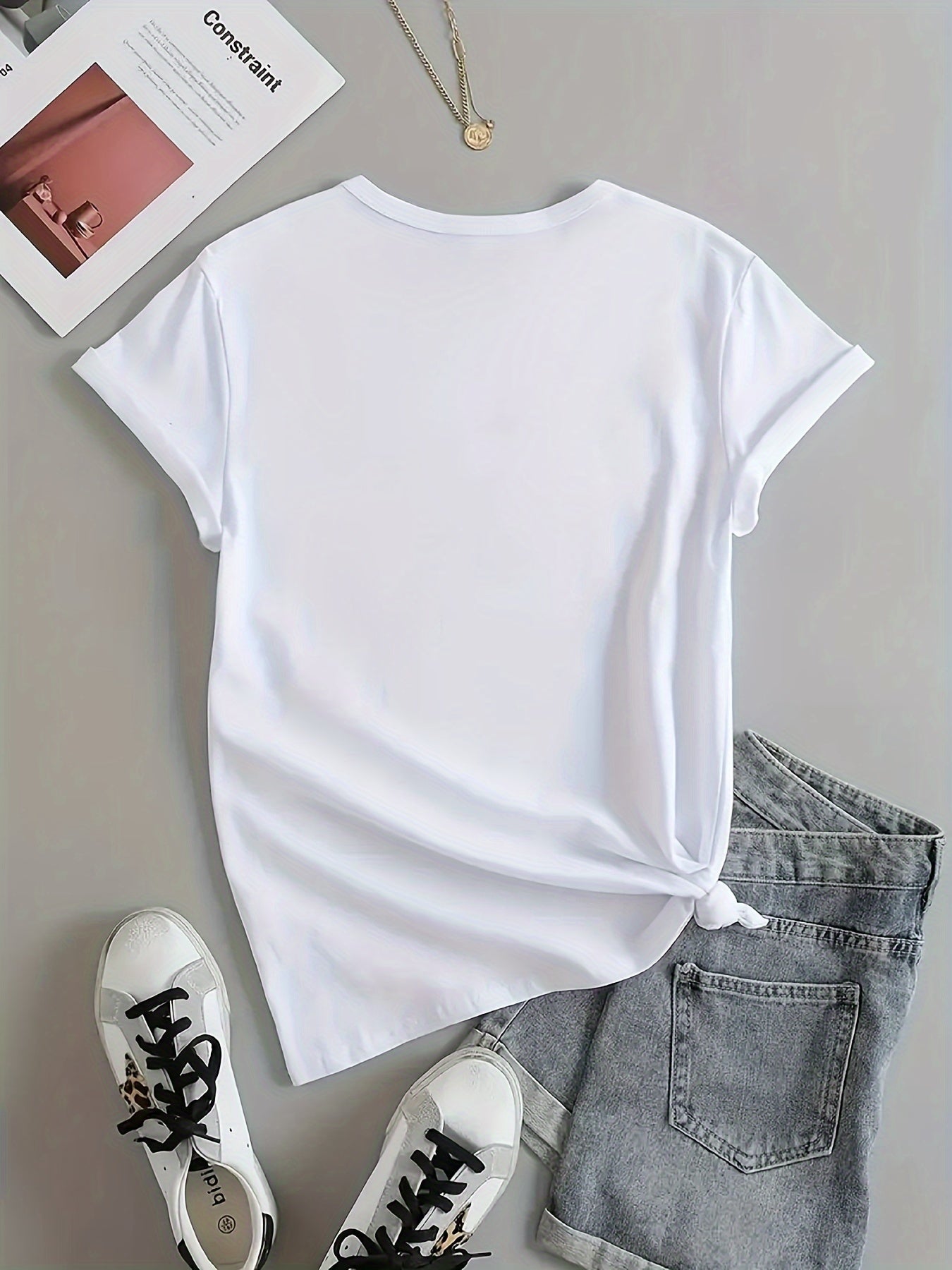 Casual dames T-shirt met humoristische tekst – Ideaal voor de zomer, trendy stijl