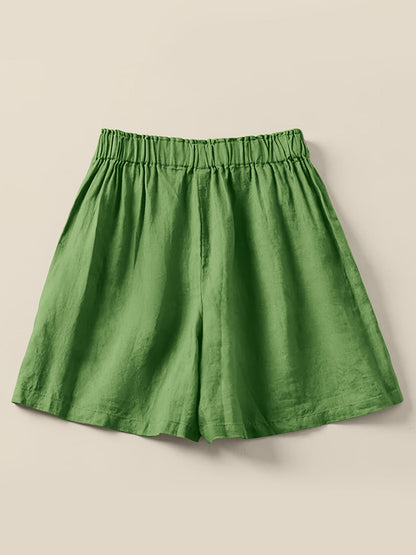 Shorts taille haute femme coupe ample style décontracté été