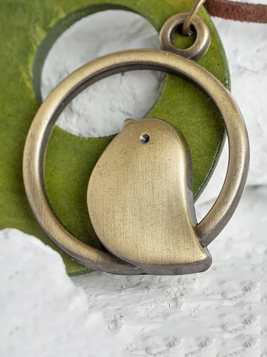 Ronde Hanger Ketting Retro Stijl Uniseks voor Geschenk of Reis