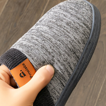 Pantoufles confortables pour homme en tissu chiné et doublure douce