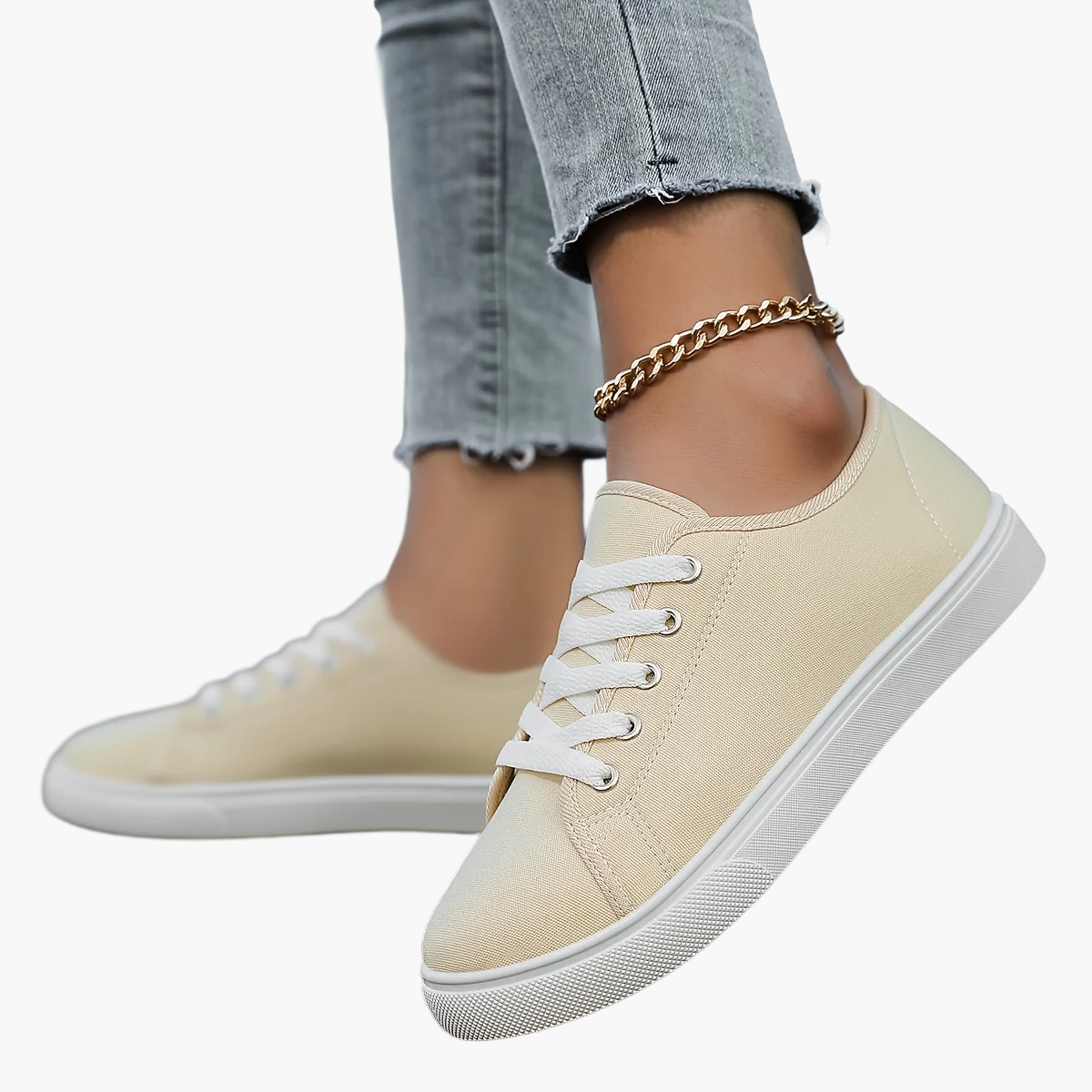 Baskets basses décontractées pour femme style urbain polyvalent